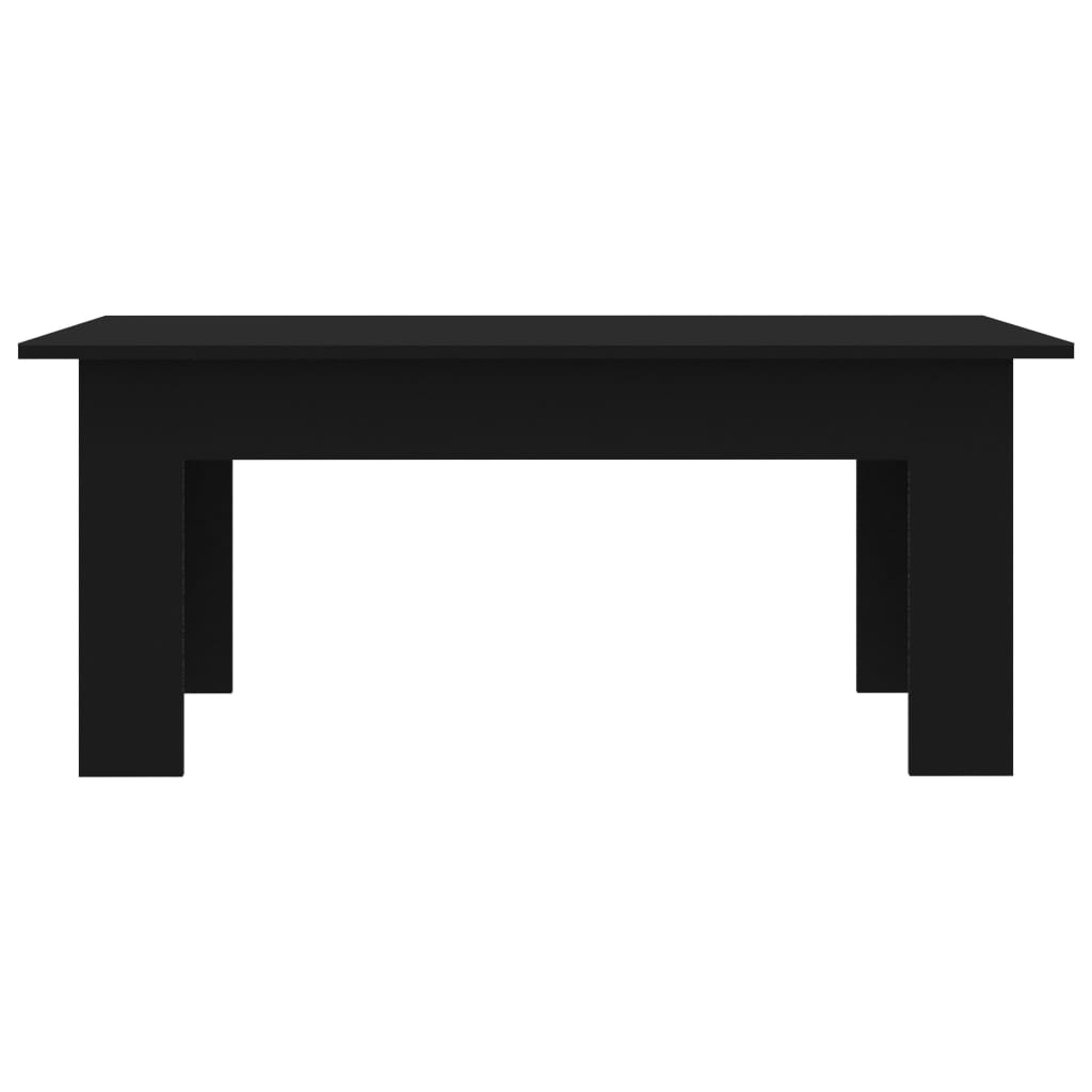 vidaXL kafijas galdiņš, 100x60x42 cm, spīdīgi melns, skaidu plāksne