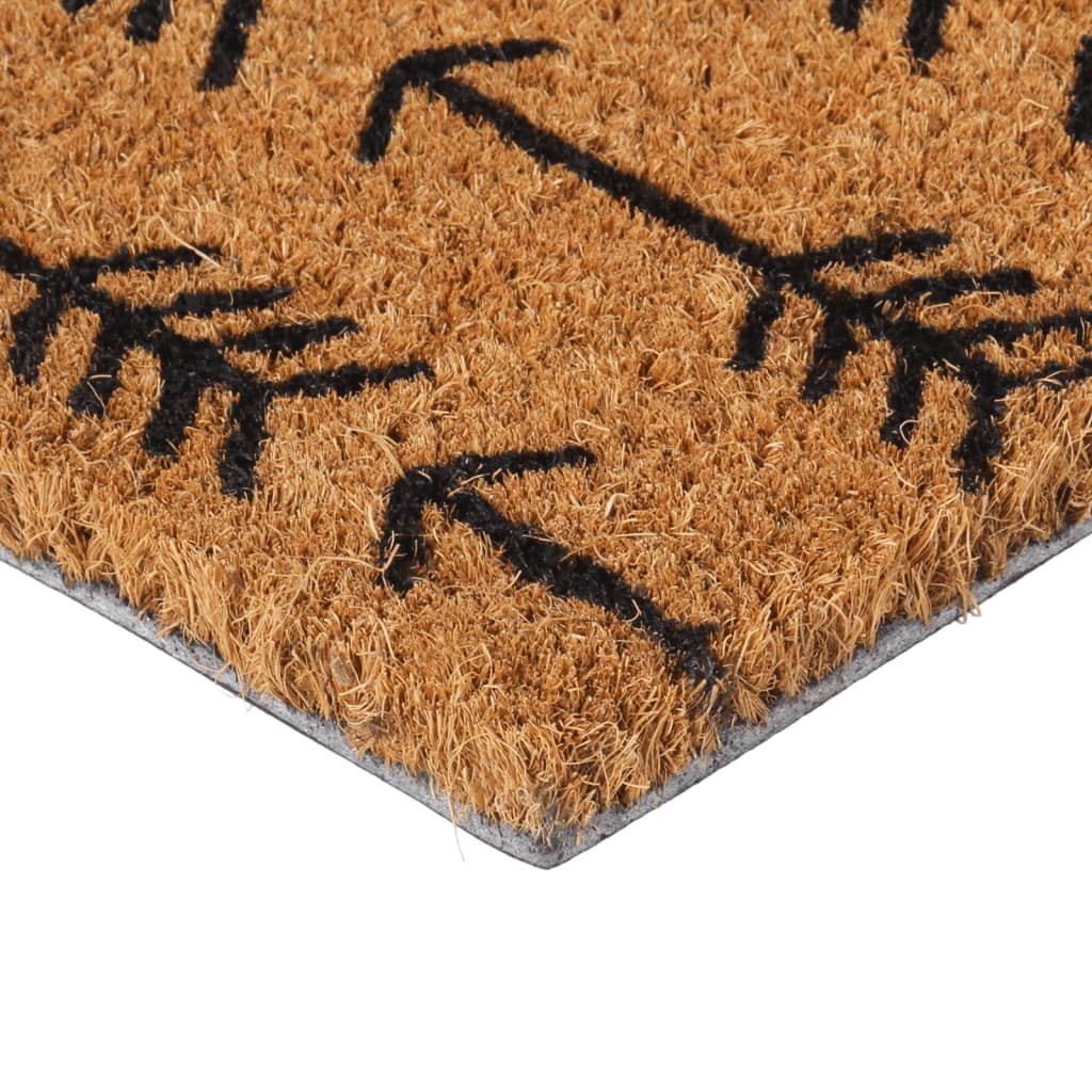 vidaXL durvju paklājs, dabīga krāsa, 45x75 cm, pūkaina kokosa šķiedra