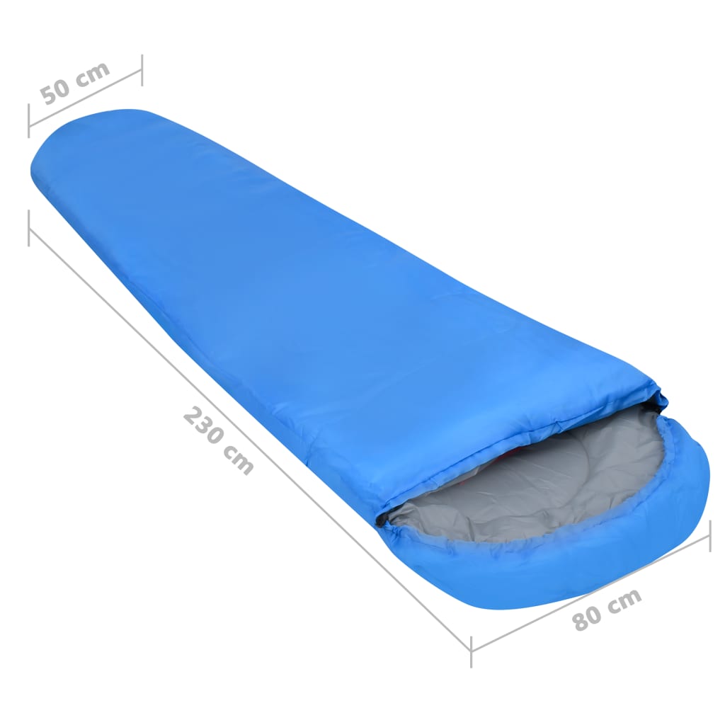 vidaXL guļammaiss, mazs svars, zils, 15 ℃, 850 g