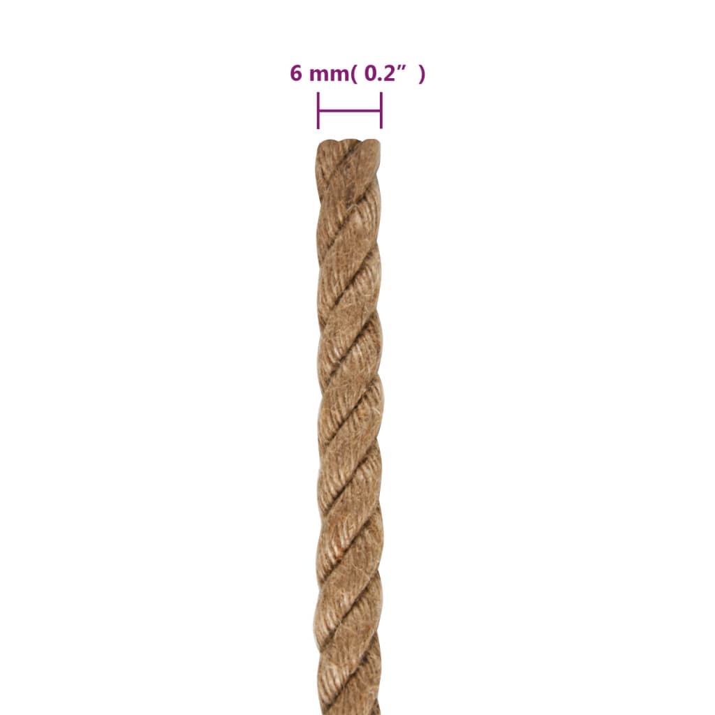 vidaXL džutas virve, 50 m, 6 mm