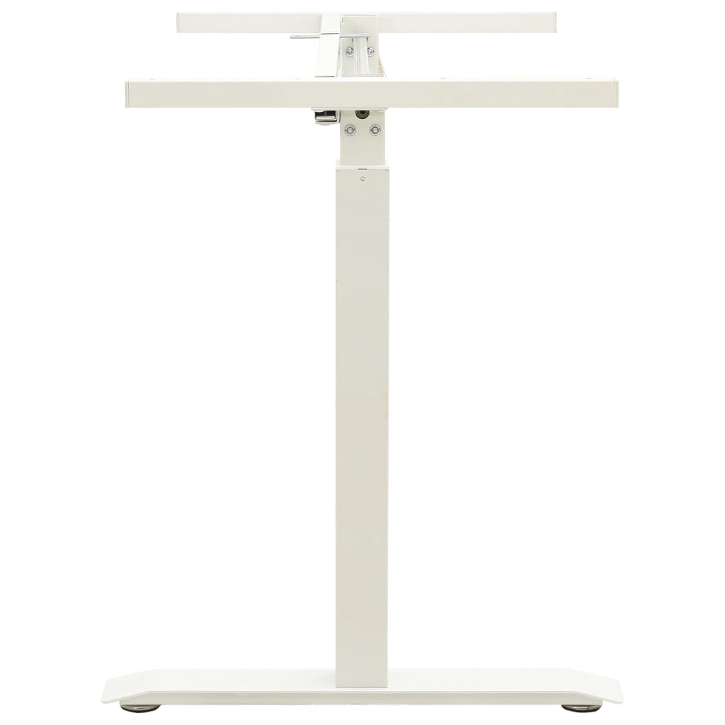 vidaXL galda rāmis, manuāli regulējams augstums, ar rokas kloķi, balts