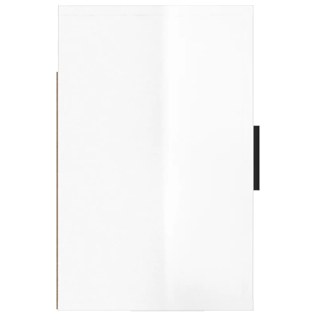 vidaXL sienas naktsskapītis, spīdīgi balts, 50x30x47 cm