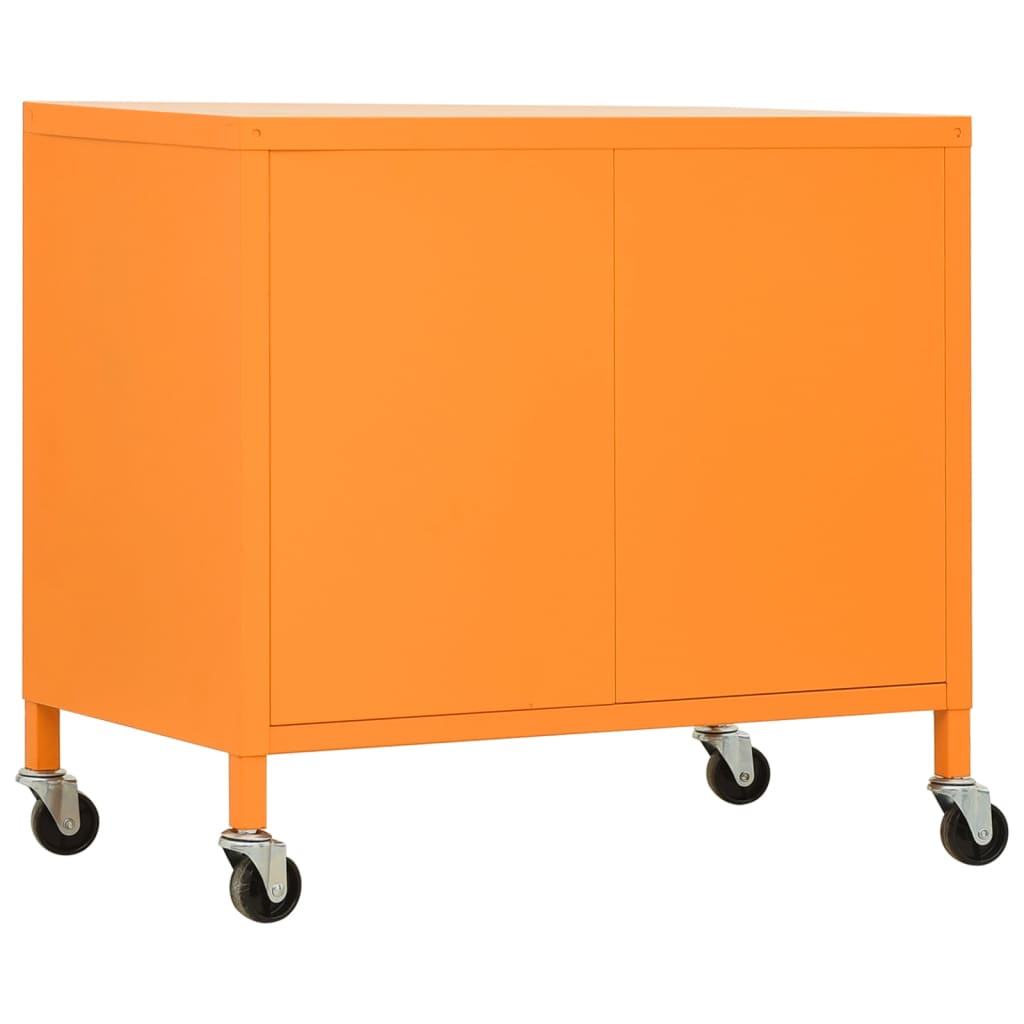vidaXL skapītis, 60x35x56 cm, tērauds, oranžs