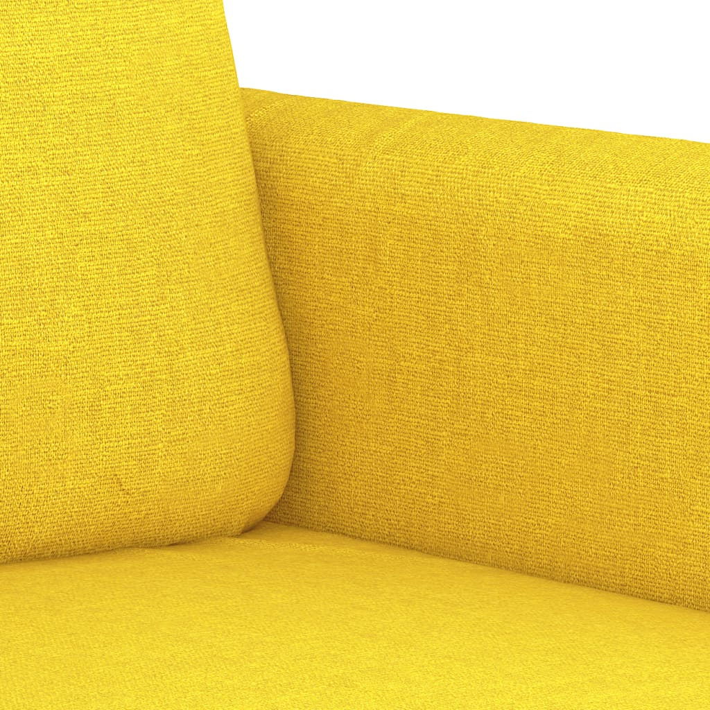 vidaXL divdaļīgs dīvānu komplekts ar spilveniem, dzeltens audums