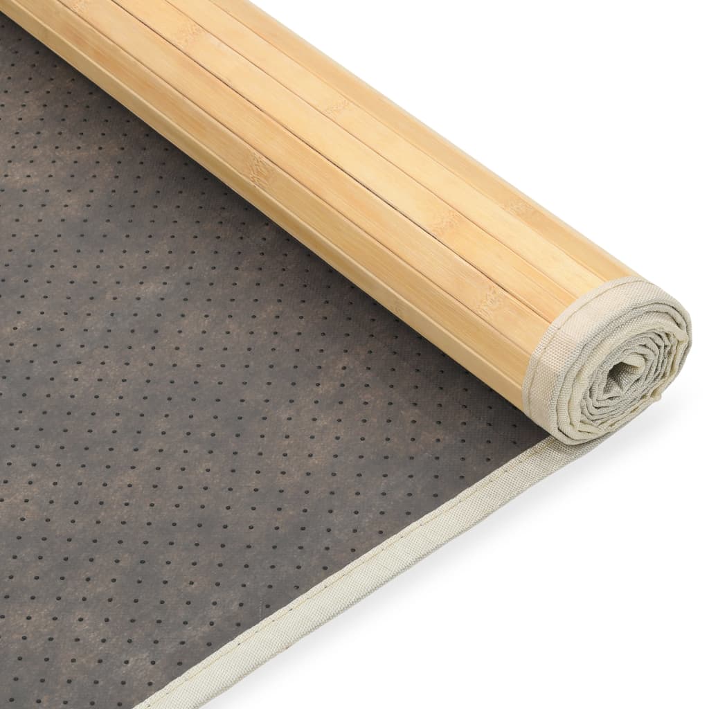 vidaXL paklājs, bambuss, 100x160 cm, dabīgā krāsā