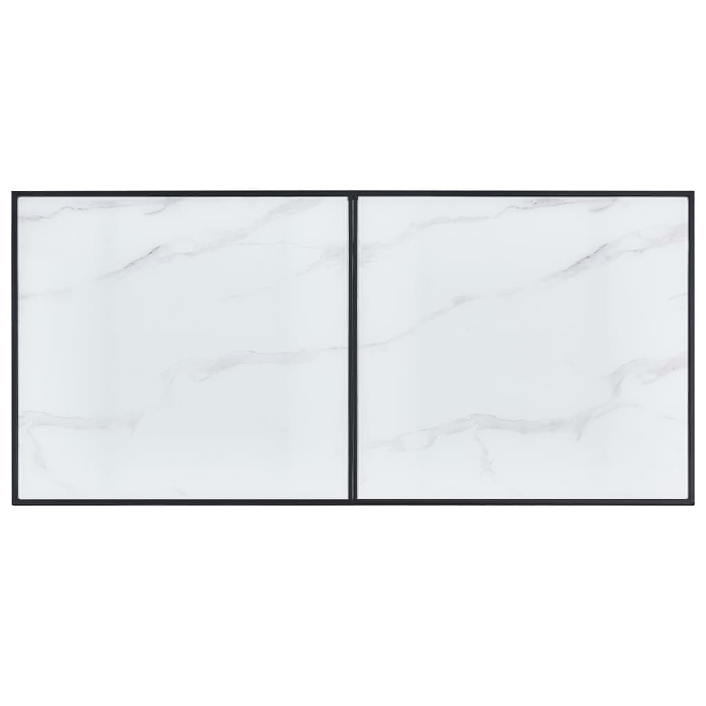 vidaXL virtuves galds, balts, 160x80x75 cm, rūdīts stikls