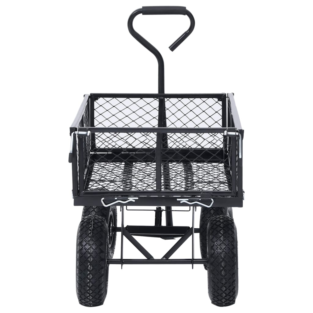 vidaXL dārza ratiņi, melni, 250 kg