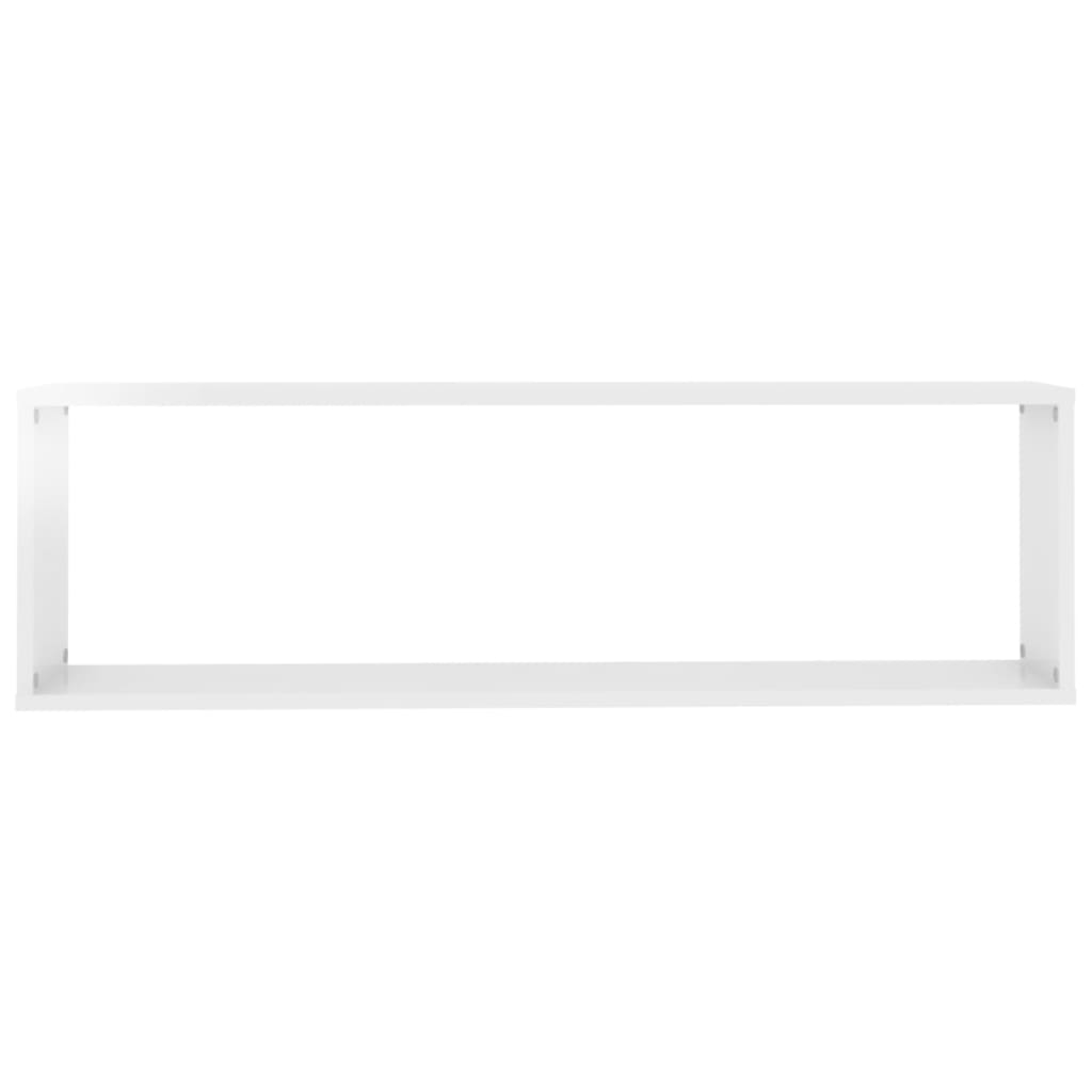 vidaXL sienas plaukti, 2 gab., balti, 100x15x30 cm, skaidu plātne