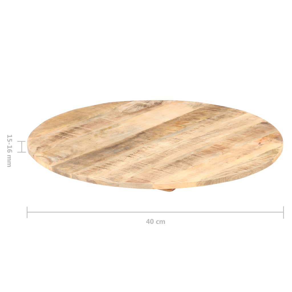 vidaXL galda virsma, 15-16 mm, 40 cm, apaļa, mango masīvkoks