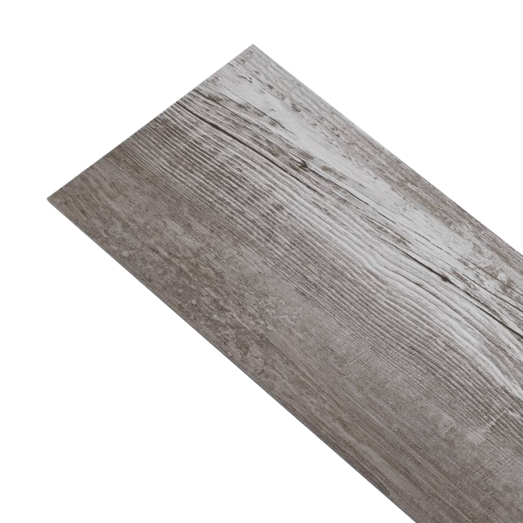 vidaXL grīdas dēļi, pašlīmējoši, 5,21m², 2 mm, matēti, koka krāsa, PVC