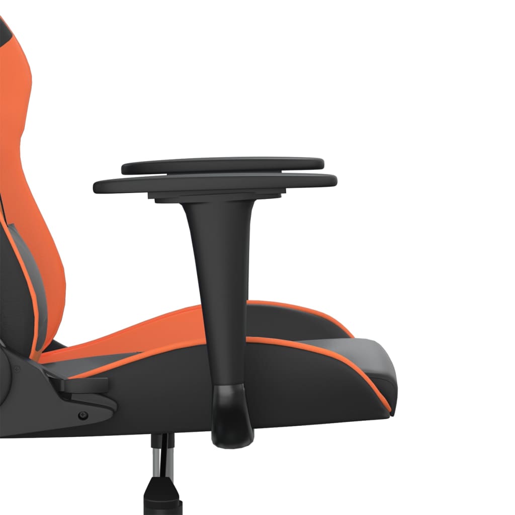 vidaXL datorspēļu krēsls, melna un oranža mākslīgā āda