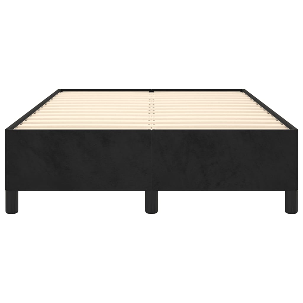 vidaXL gultas rāmis, melns, 120x190 cm, samts