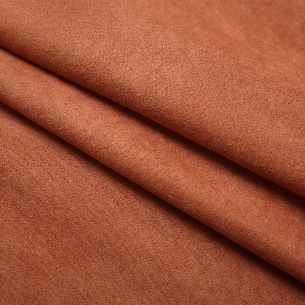 vidaXL biezie aizkari ar āķiem, 2 gab., rūsas krāsā, 140x225 cm