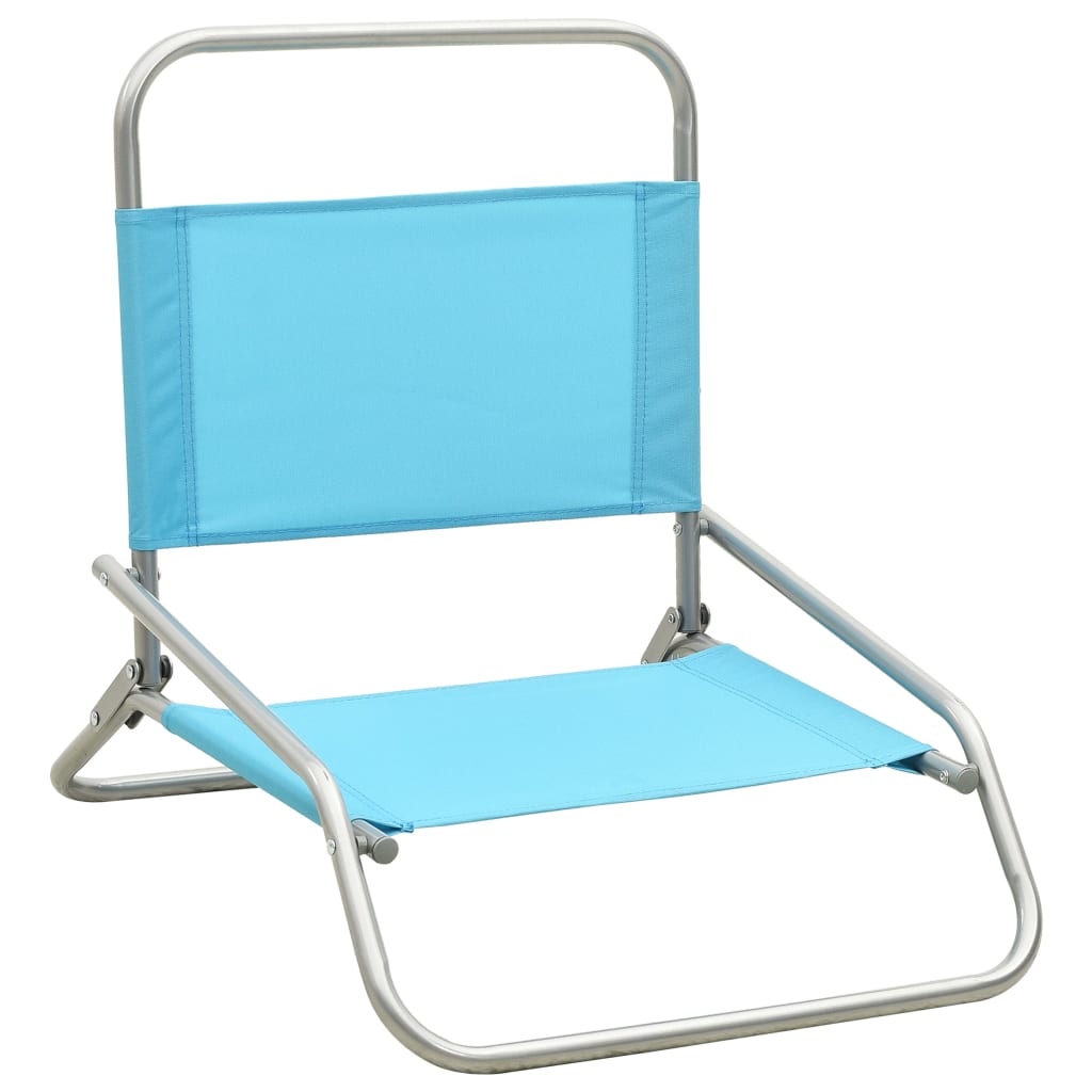 vidaXL salokāmi pludmales krēsli, 2 gab., tirkīzzils audums
