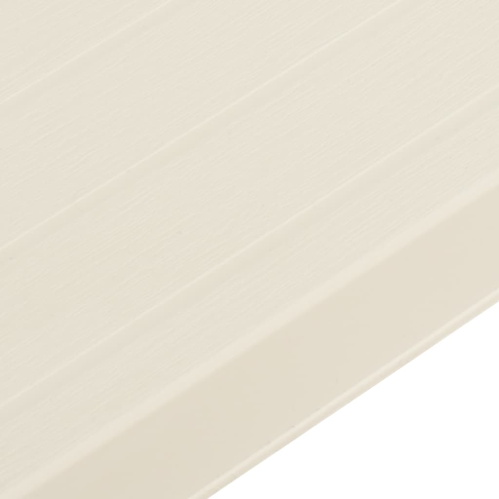 vidaXL 3-daļīgs bistro mēbeļu komplekts, saliekams, plastmasa, balts