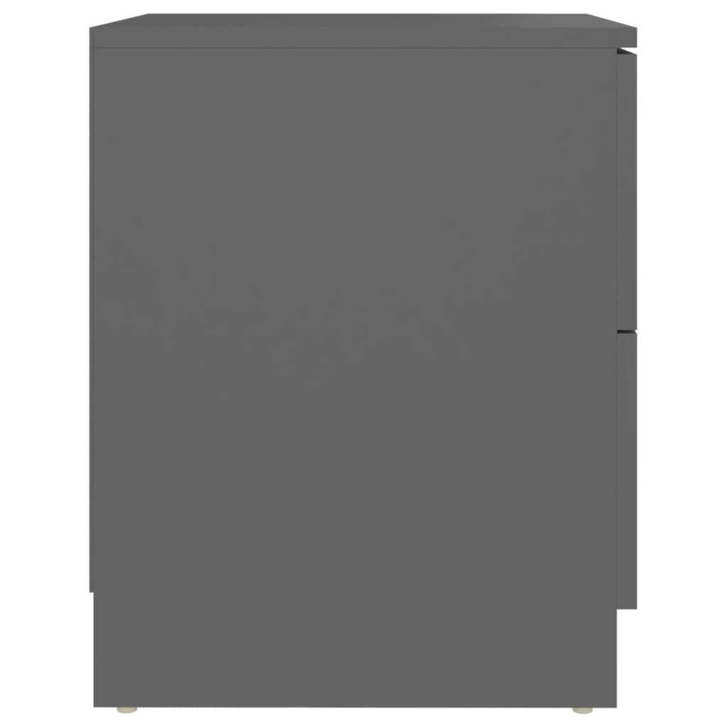 vidaXL naktsskapīši, 2 gab., pelēki, 40x40x50 cm, skaidu plāksne
