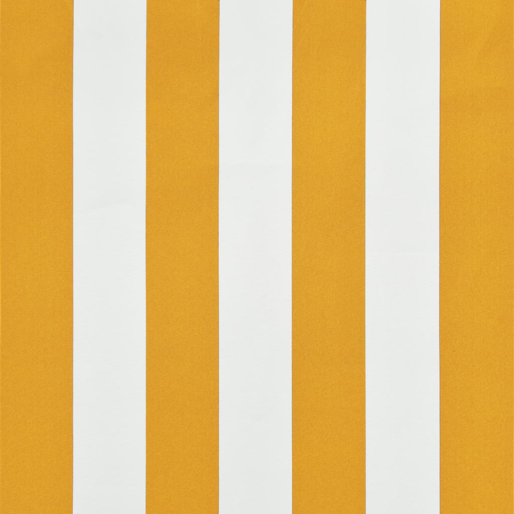 vidaXL markīze, dzeltena ar baltu, 100x150 cm, izvelkama