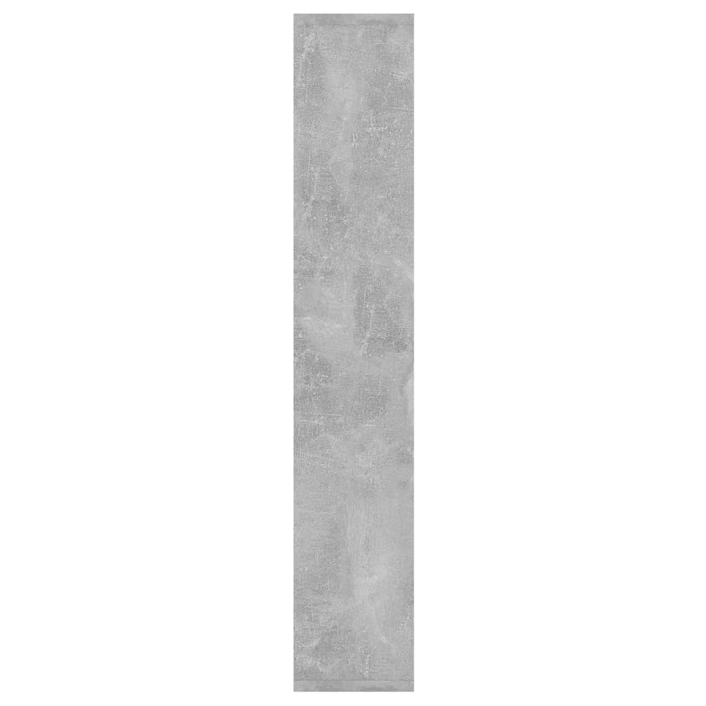 vidaXL sienas plaukts, betona pelēks, 36x16x90 cm, skaidu plāksne