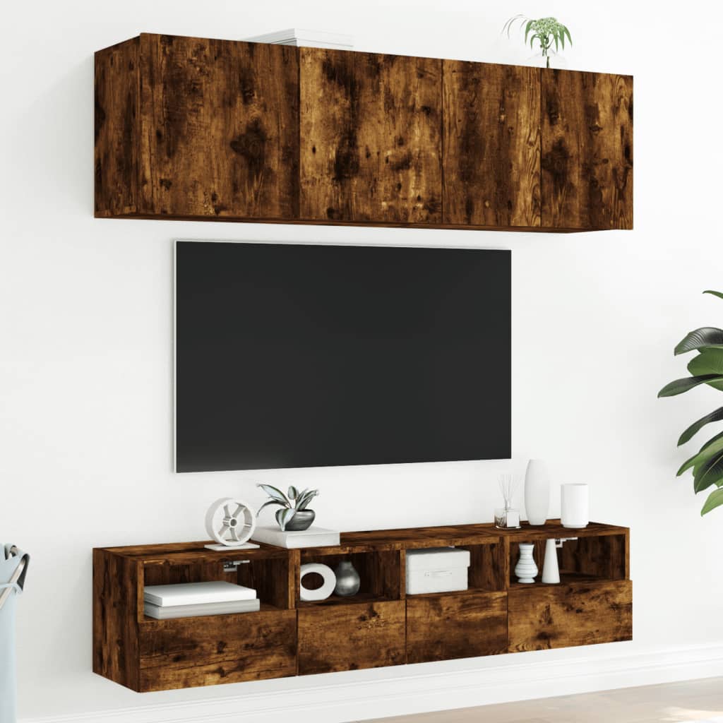 vidaXL TV sienas skapītis, koka krāsa, 40x30x30 cm, inženierijas koks
