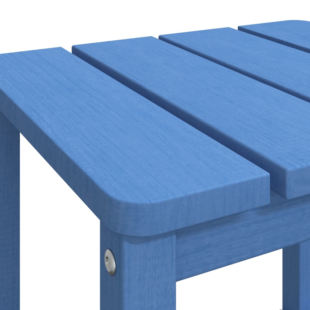 vidaXL dārza galds, zils, 38x38x46 cm, HDPE