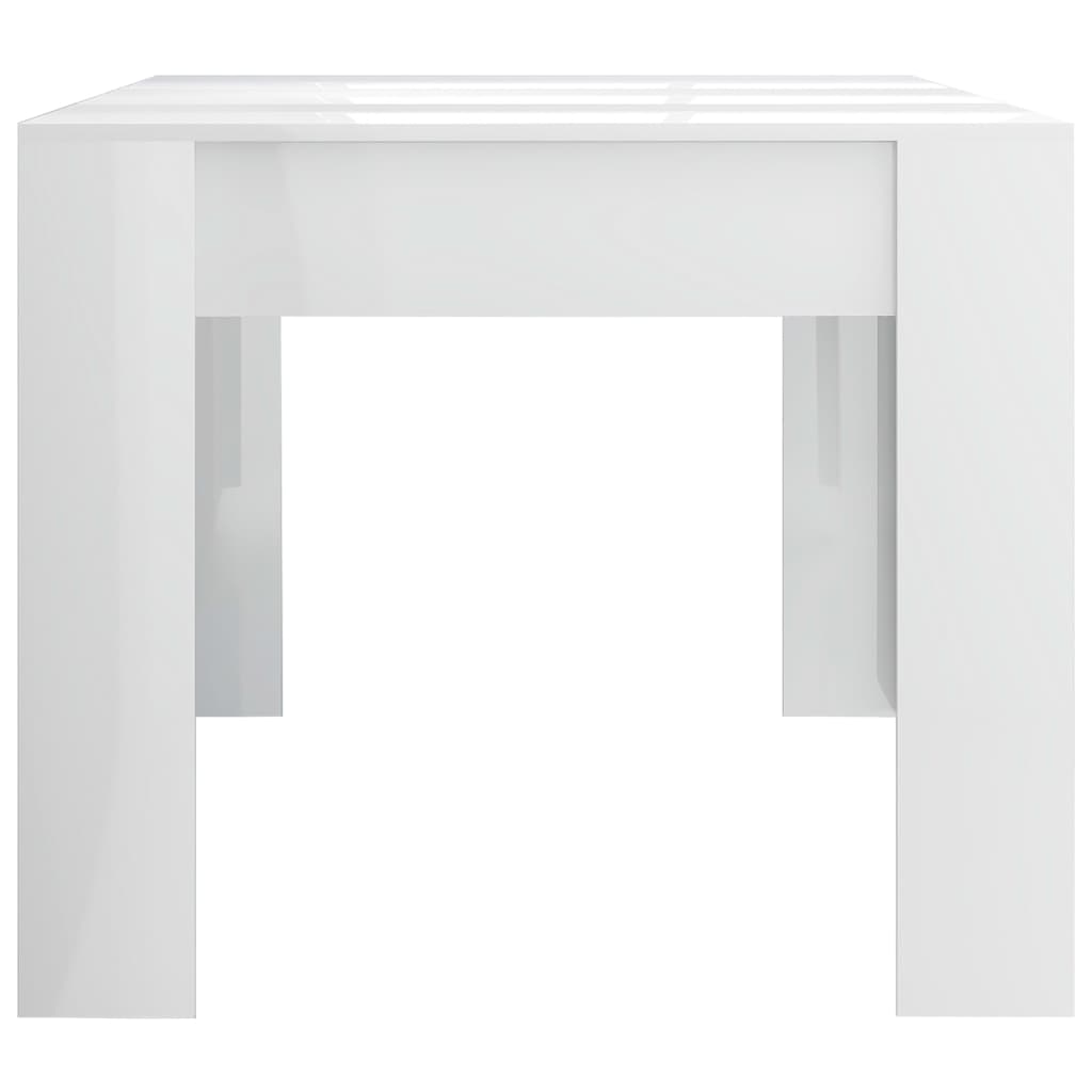 vidaXL virtuves galds, spīdīgi balts, 180x90x76 cm, skaidu plāksne