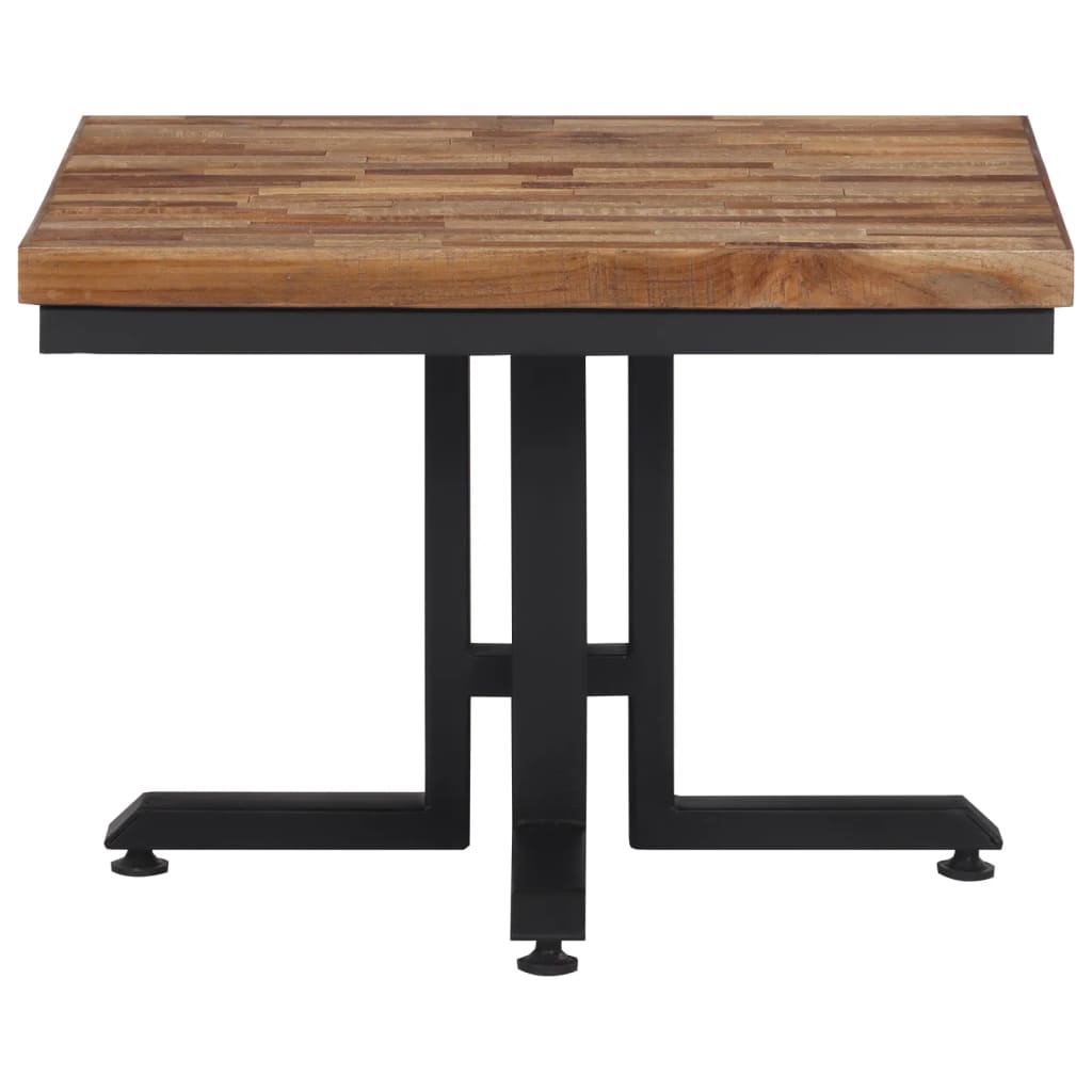 vidaXL kafijas galdiņš, 55x55x40 cm, pārstrādāts tīkkoks