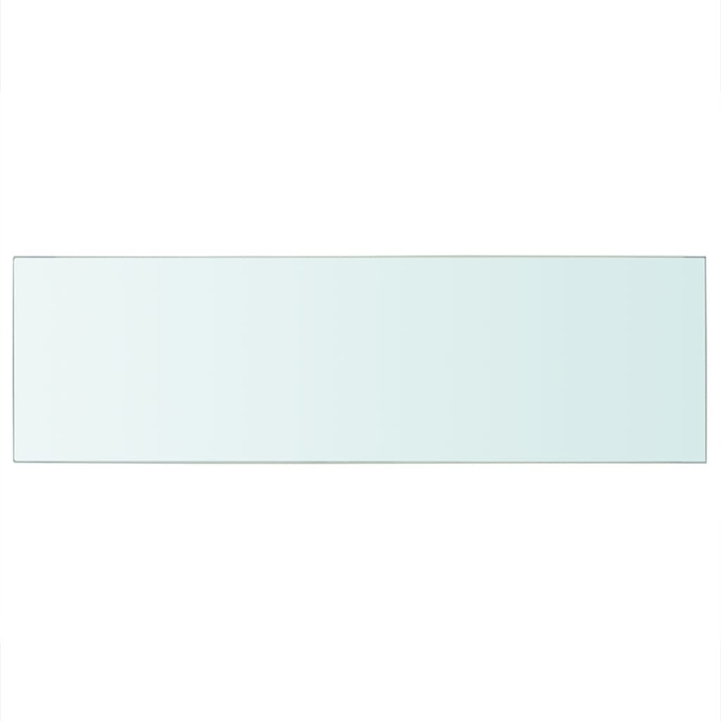 vidaXL sienas plaukts, 80x25 cm, caurspīdīgs stikls
