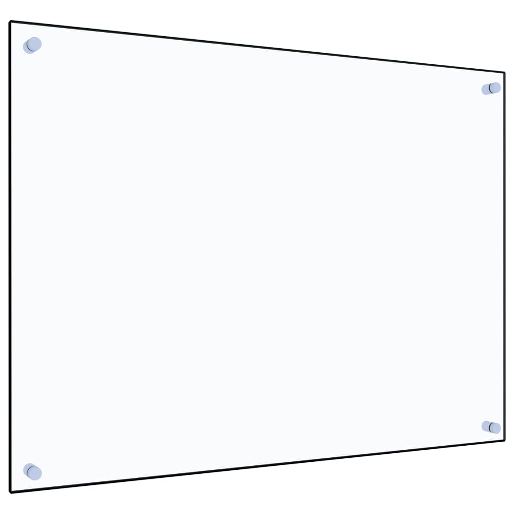 vidaXL virtuves panelis, 80x60 cm, rūdīts stikls, caurspīdīgs