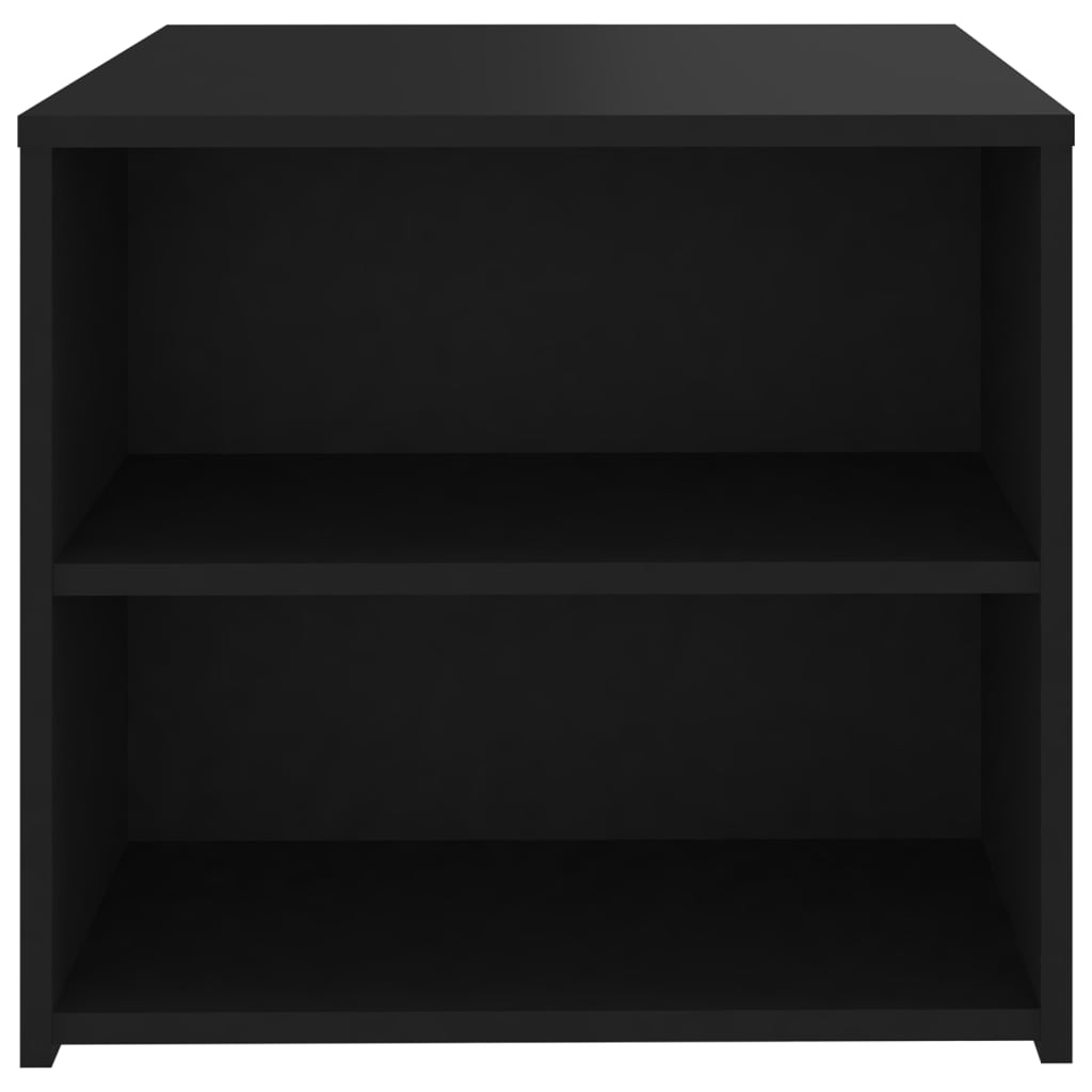 vidaXL galdiņš, melns, 50x50x45 cm, skaidu plāksne