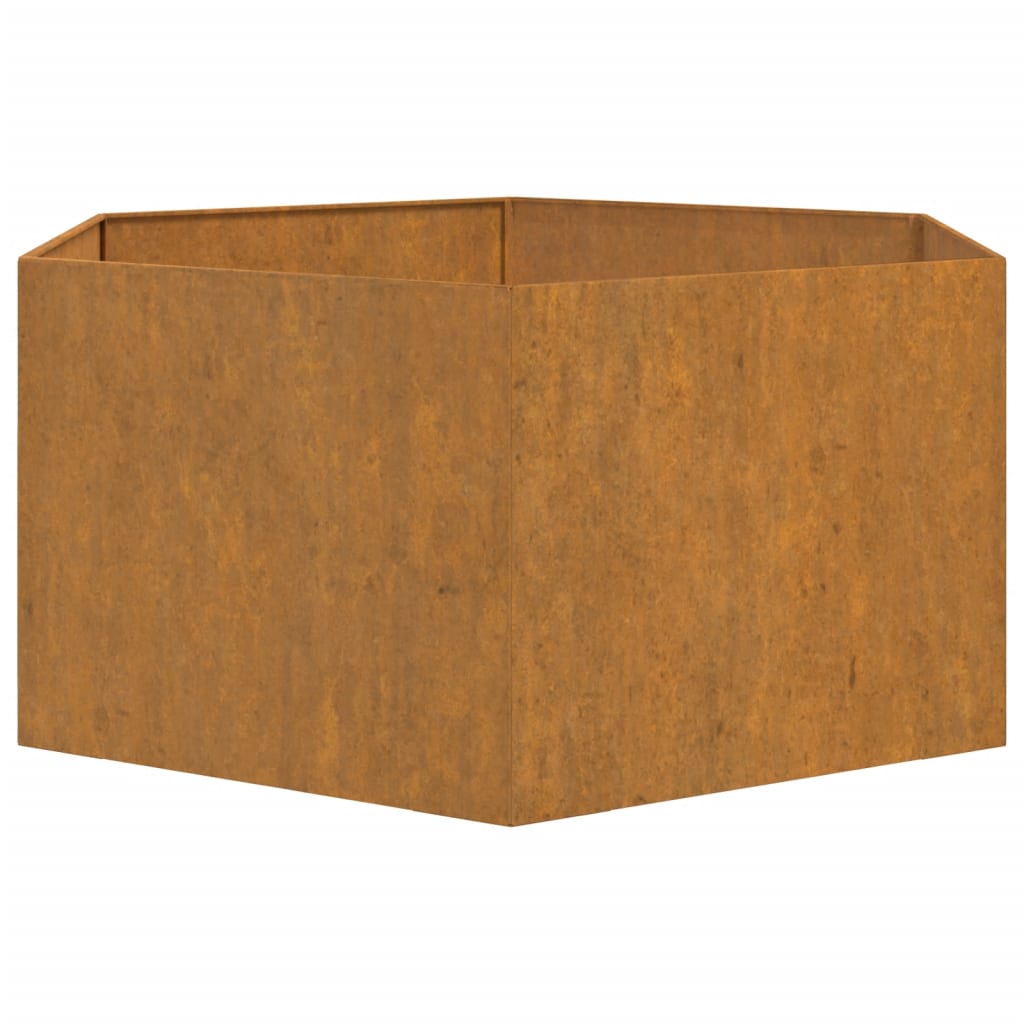 vidaXL dārza puķu kaste, rūsas krāsā, 90x90x45 cm, kortena tērauds