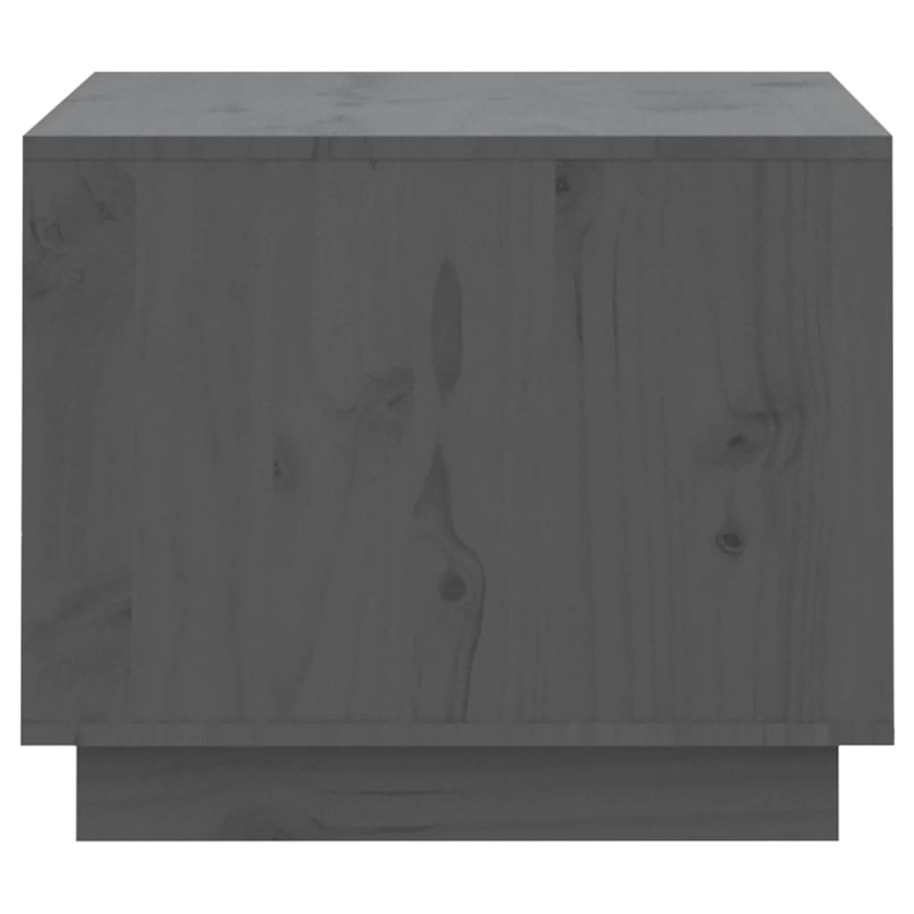 vidaXL kafijas galdiņš, pelēks, 120x50x40,5 cm, priedes masīvkoks