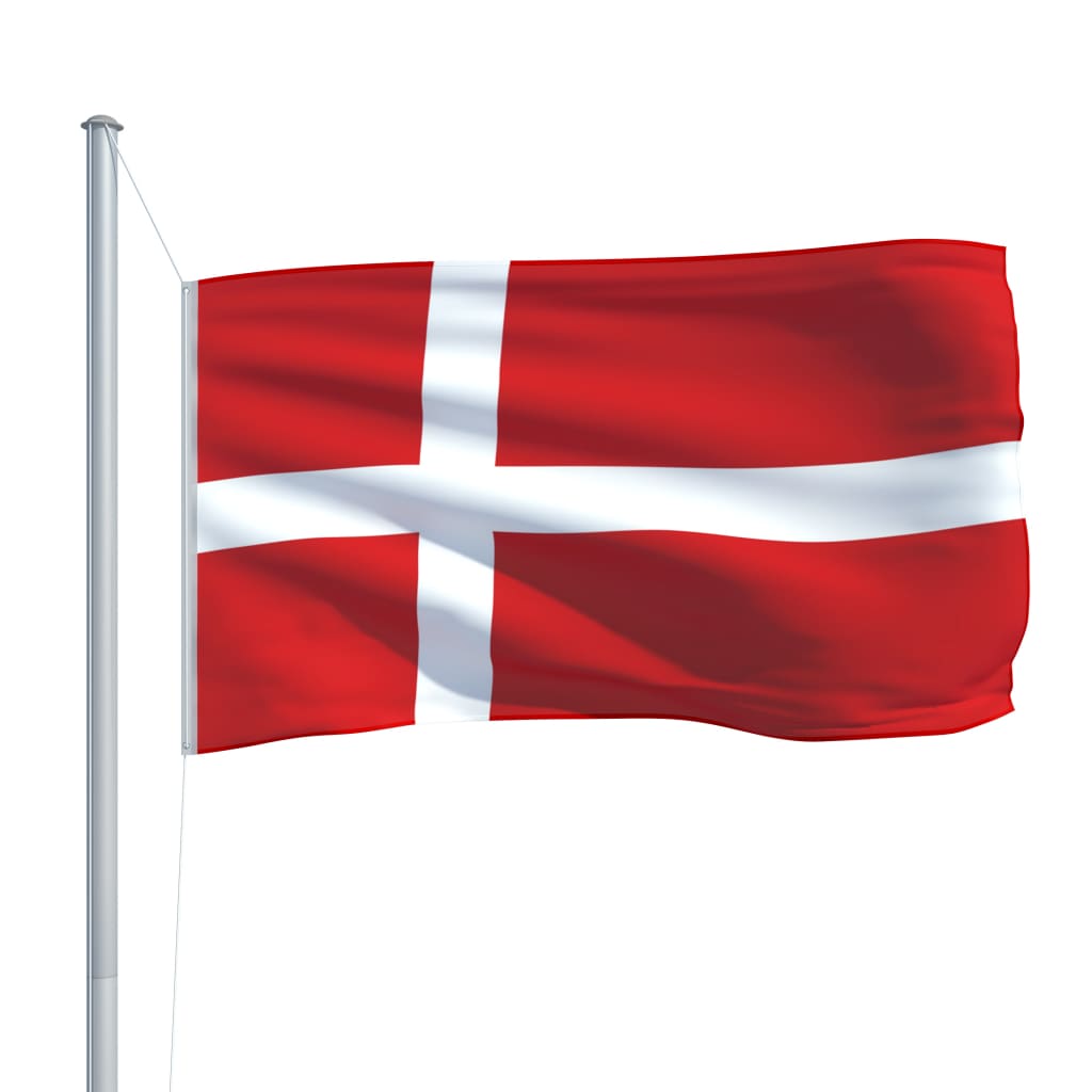 vidaXL Dānijas karogs, 90x150 cm