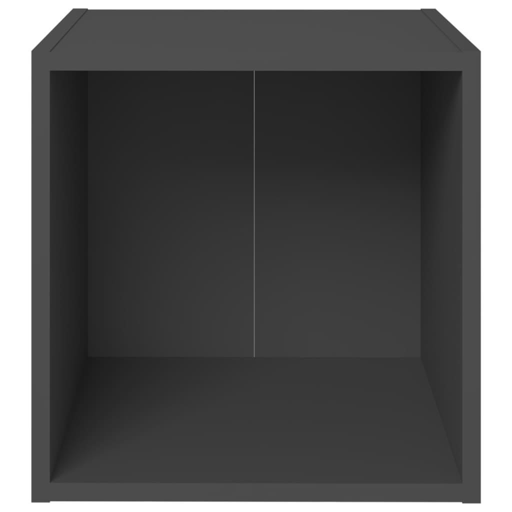 vidaXL TV plaukti, 4 gab., pelēki, 37x35x37 cm, skaidu plāksne