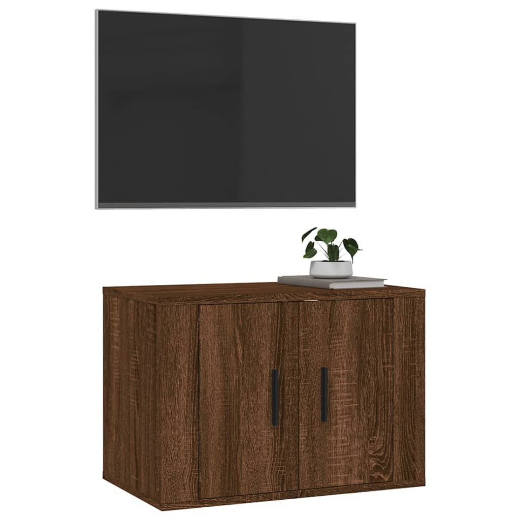 vidaXL sienas TV skapītis, brūna ozolkoka krāsa, 57x34,5x40 cm