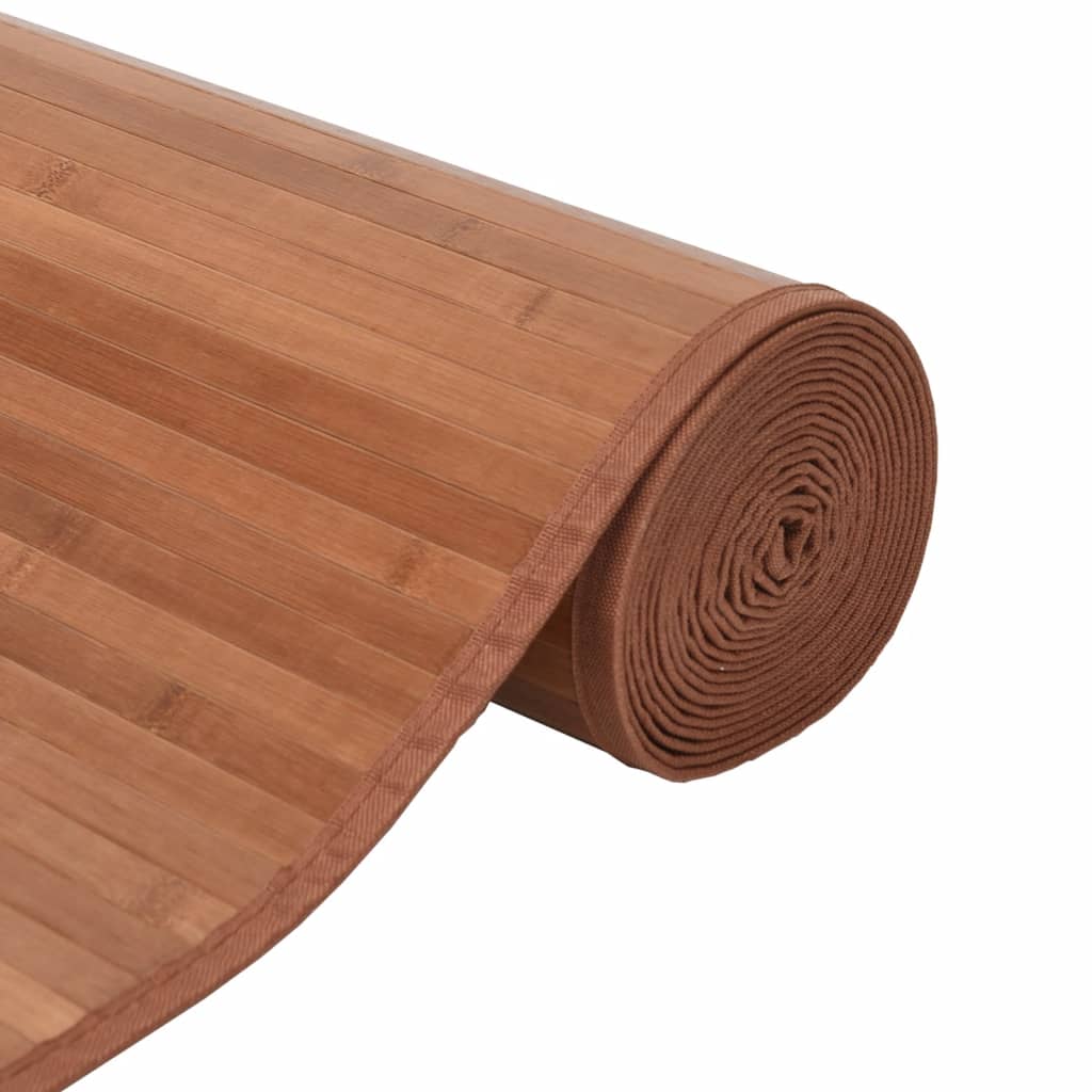 vidaXL paklājs, taisnstūra forma, brūns, 60x500 cm, bambuss