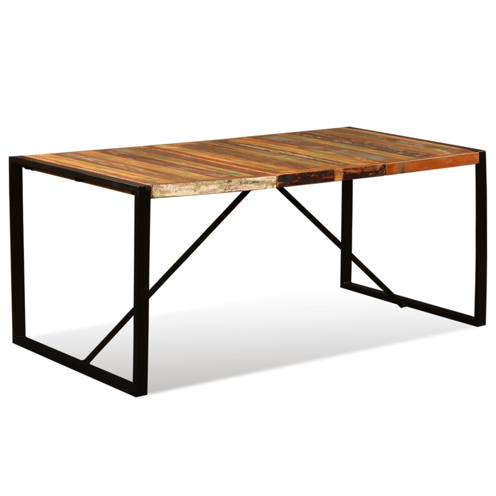 vidaXL virtuves galds, 180 cm, pārstrādāts masīvkoks