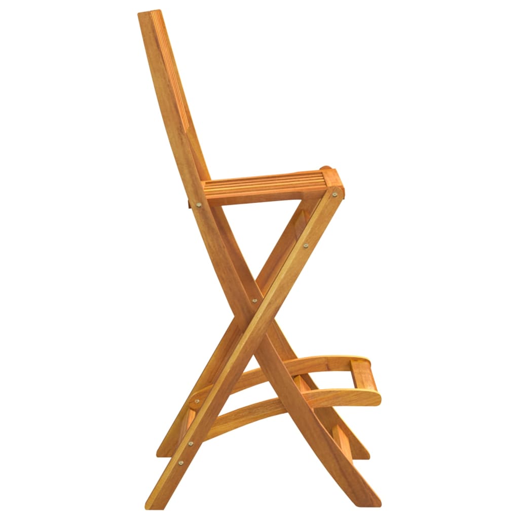 vidaXL saliekami dārza bāra krēsli, 2 gab., akācijas masīvkoks