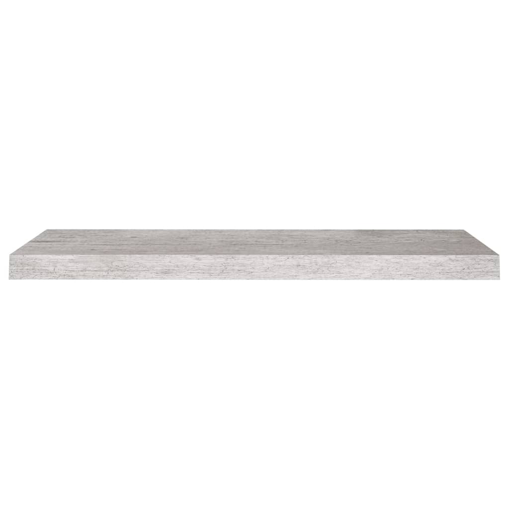 vidaXL sienas plaukts, betona pelēks, 80x23,5x3,8 cm, MDF