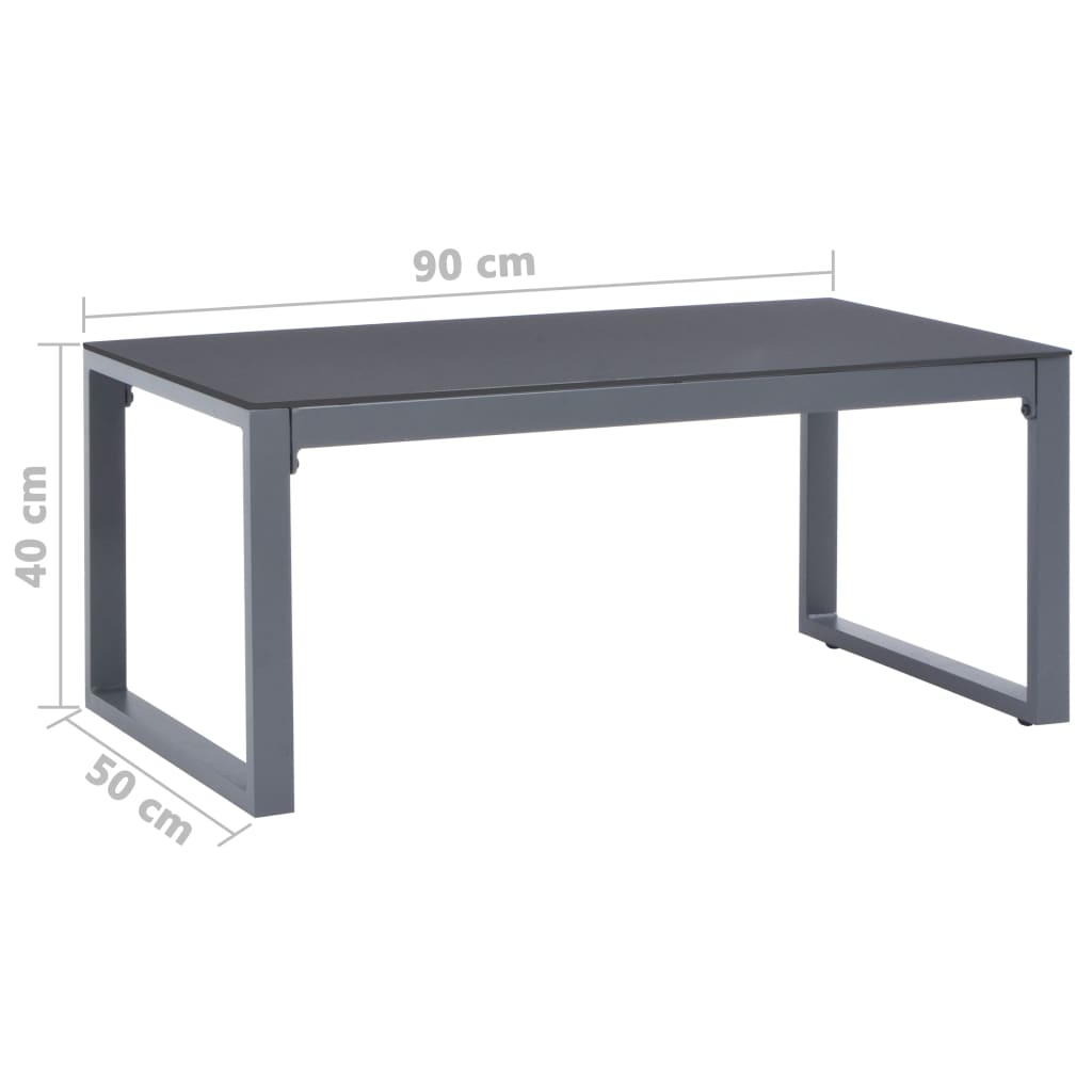 vidaXL kafijas galdiņš, 90x50x40 cm, alumīnijs