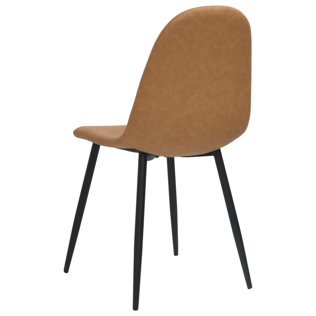 vidaXL virtuves krēsli, 4 gab., 45x53,5x83cm, gaiši brūna mākslīgā āda