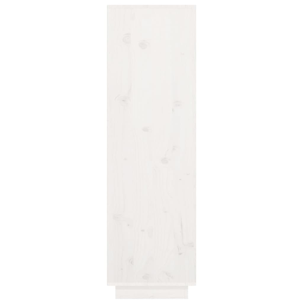 vidaXL augstais skapītis, balts, 38x35x117 cm, priedes masīvkoks