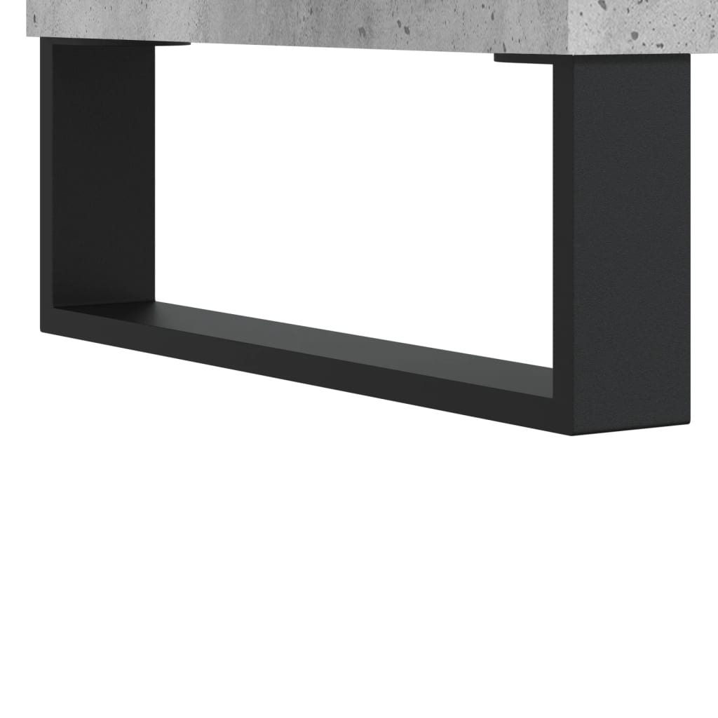 vidaXL kafijas galdiņš, betona pelēks, 80x80x36,5cm, inženierijas koks