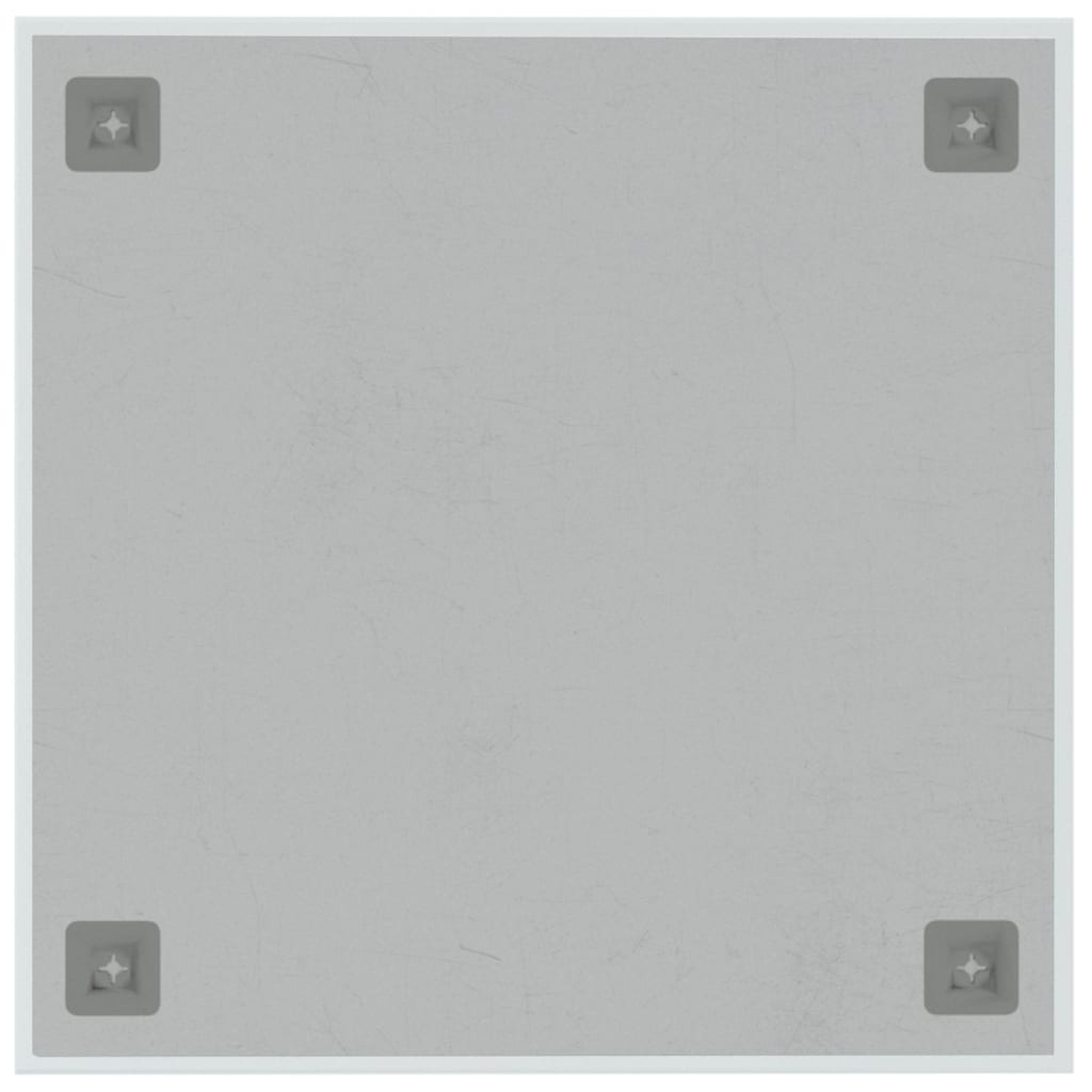 vidaXL pie sienas stiprināma magnētiskā tāfele, stikls, 40x40cm, balta