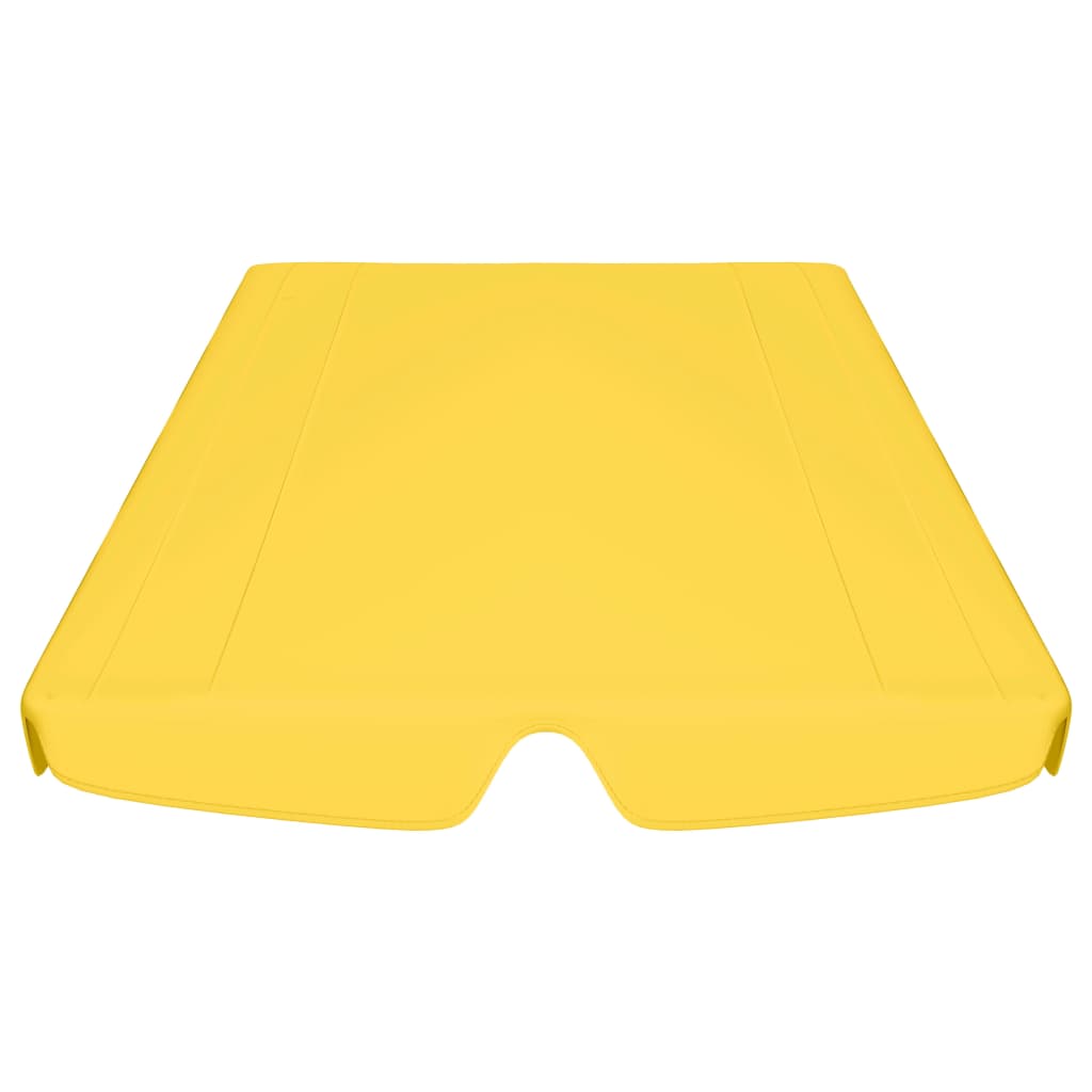 vidaXL dārza šūpoļu rezerves jumtiņš, dzeltens, 188/168x145/110 cm
