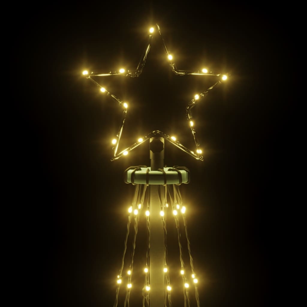 vidaXL Ziemassvētku egle, 732 silti baltas LED lampiņas, 160x500 cm