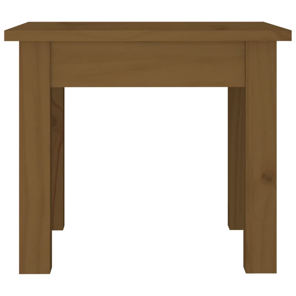vidaXL kafijas galdiņš, medus brūns, 35x35x30 cm, priedes masīvkoks