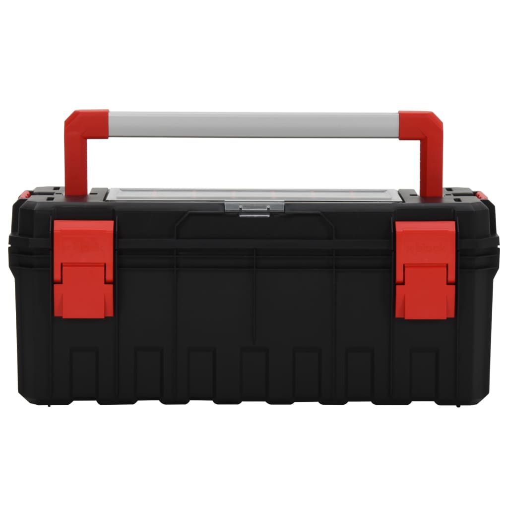 vidaXL instrumentu kaste, melna un sarkana, 65x28x31,5 cm