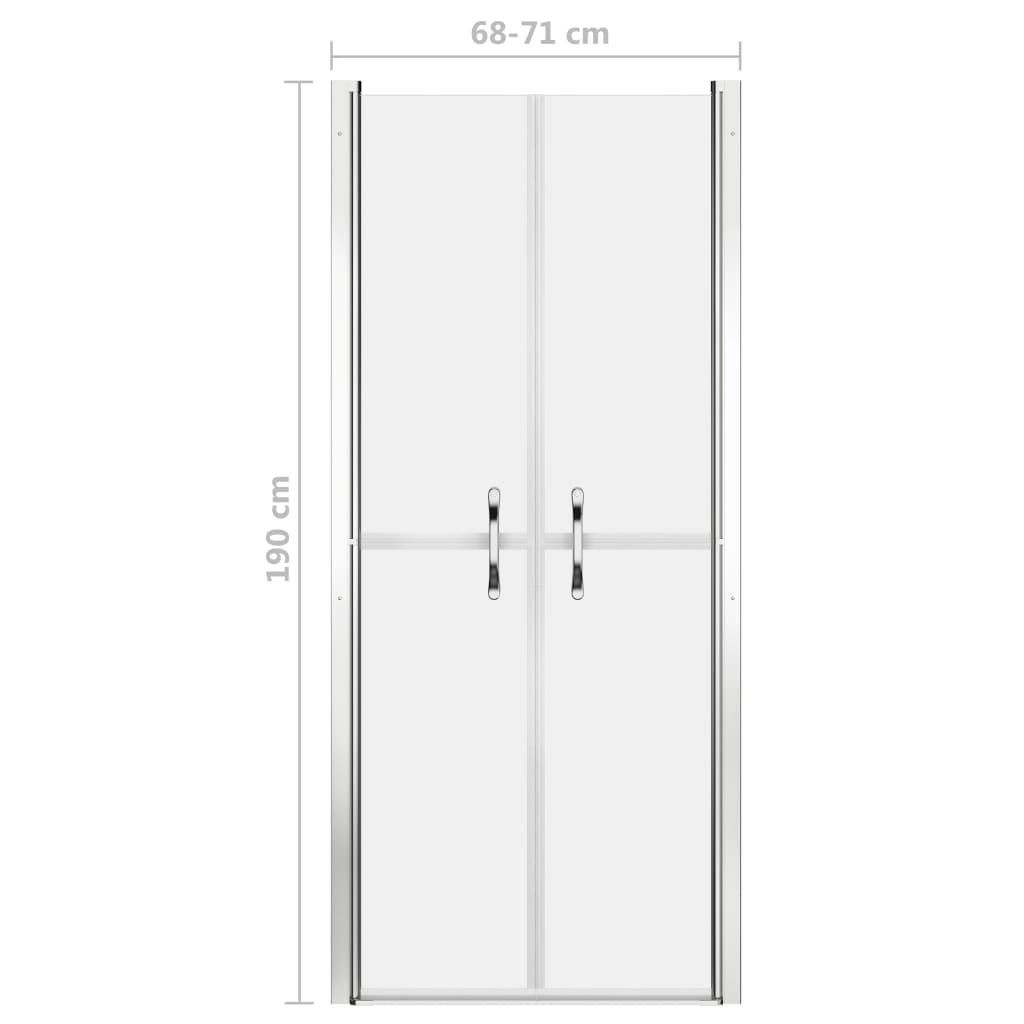 vidaXL dušas durvis, 71x190 cm, ESG, matētas