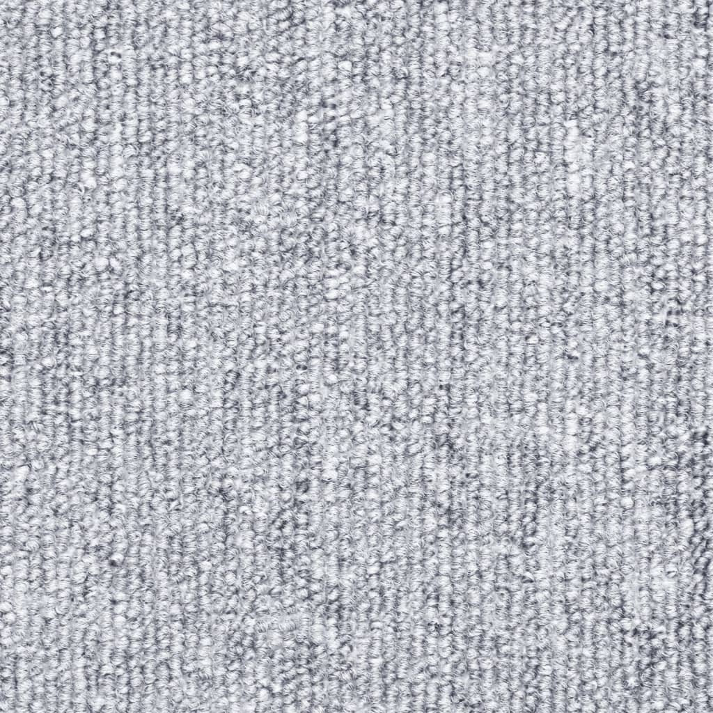 vidaXL kāpņu paklāji, 10 gab., 56x17x3 cm, gaiši pelēki
