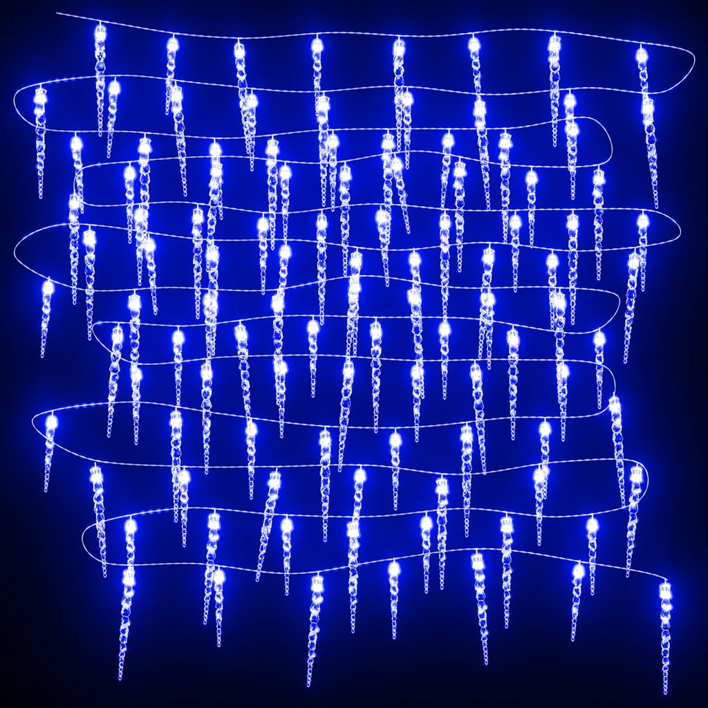 vidaXL Ziemassvētku lampiņas lāsteku formā, 40 gab., zilas, akrils